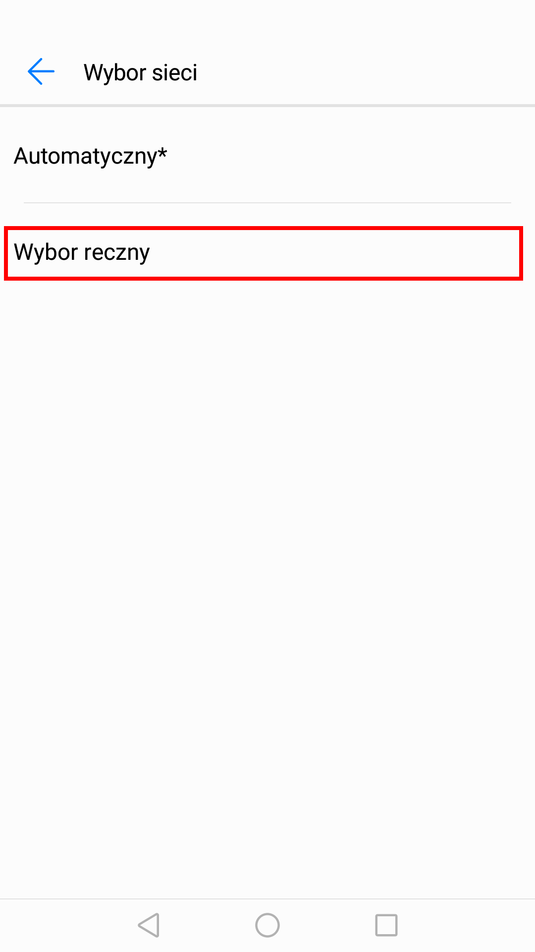 Krok 4: Wybór ręczny