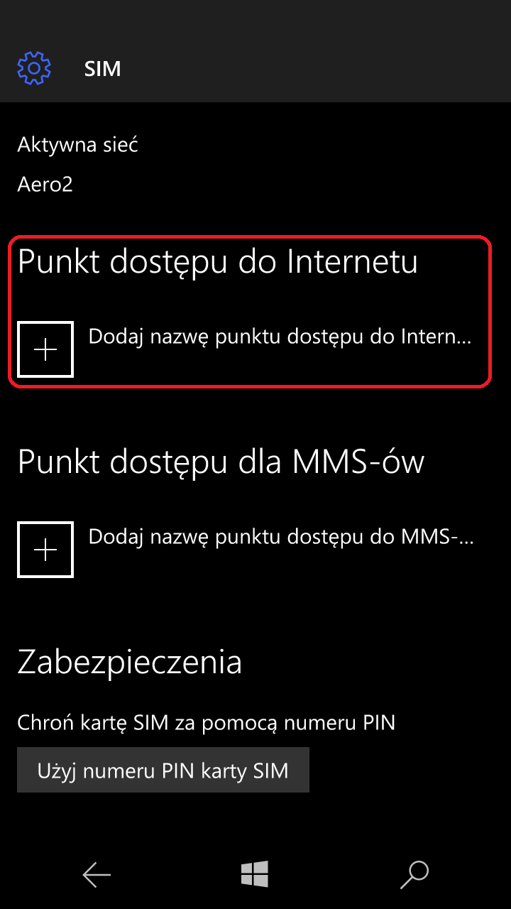 Krok 4: Punkt dostępu do Internetu