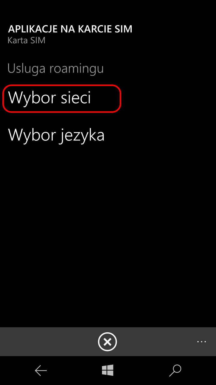 Krok 5: Wybór sieci