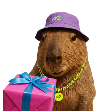 Kapibara z prezentem